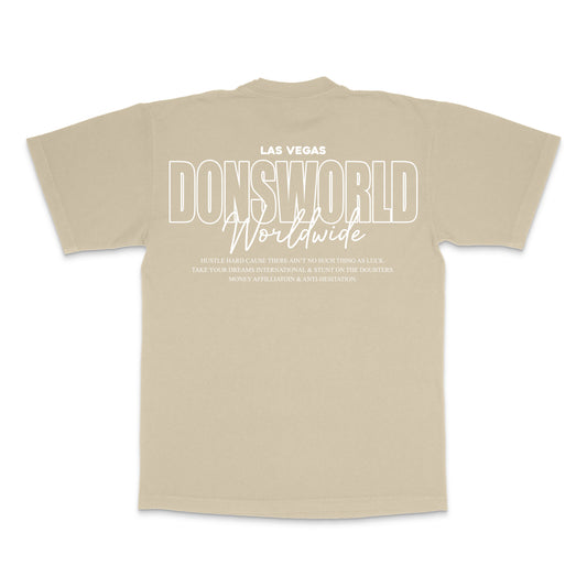 WORLD WIDE TEE  "BEIGE"